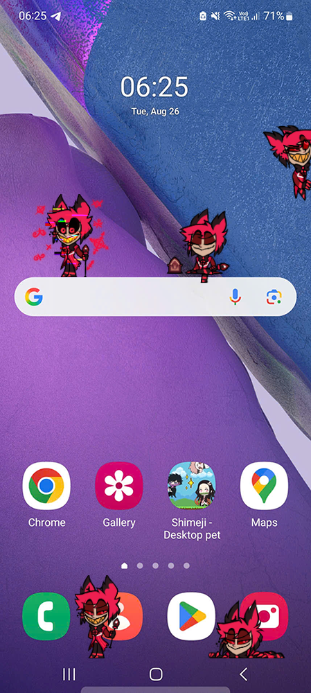 Alastor Shimeji on Mobile