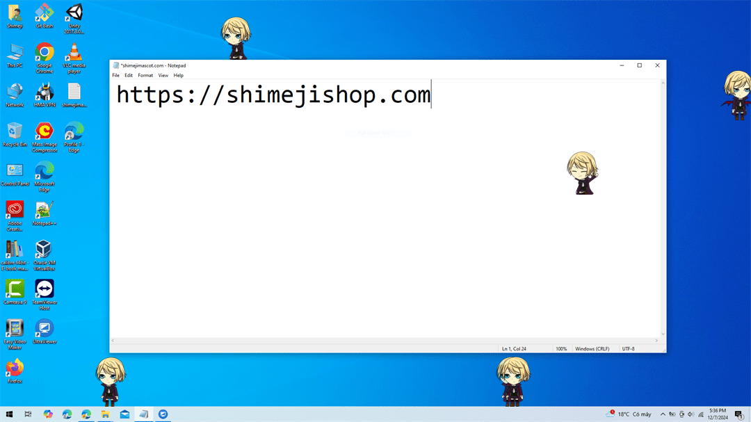 Alois Trancy Shimeji on Desktop