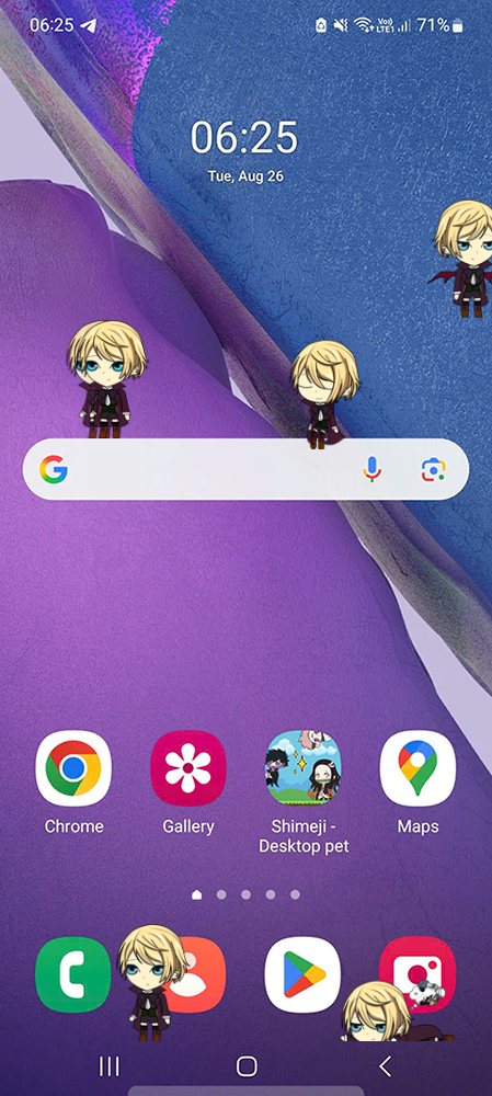 Alois Trancy Shimeji on Mobile