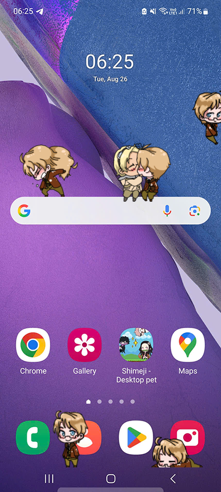 America Shimeji on Mobile