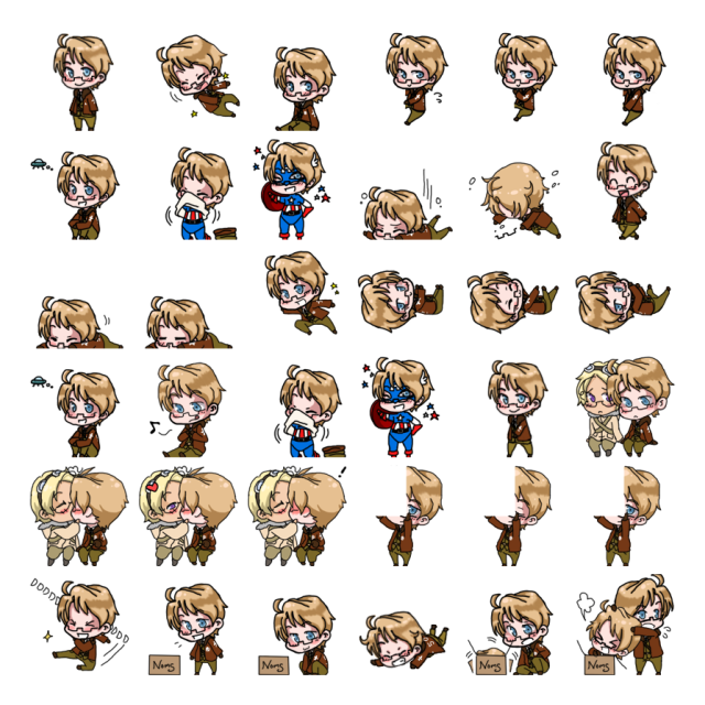 America Shimeji Sprite Preview