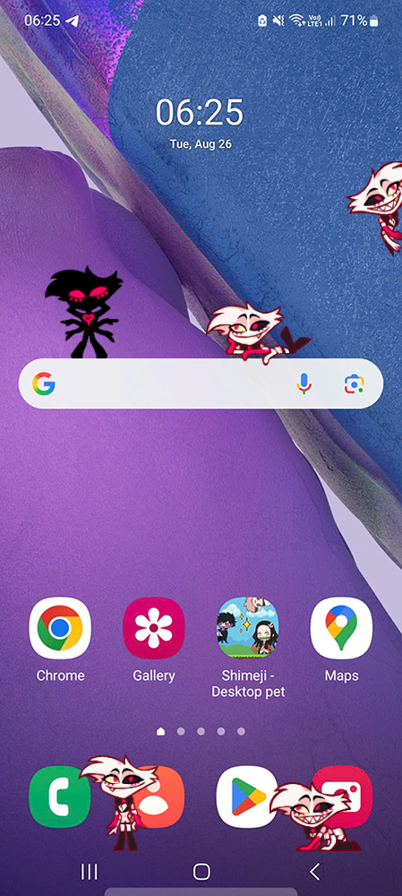 Angel Dust Shimeji on Mobile