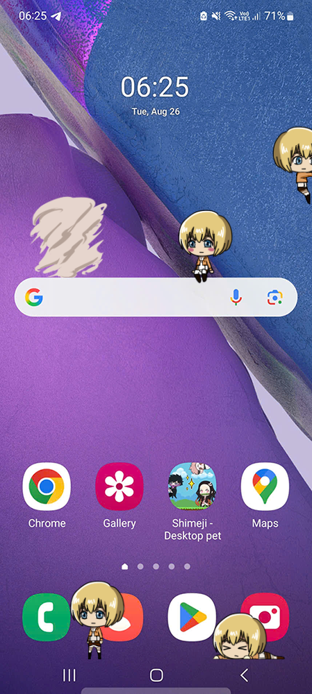 Armin Arlert Shimeji on Mobile
