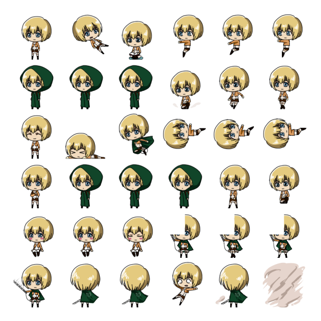 Armin Arlert Shimeji Sprite Preview
