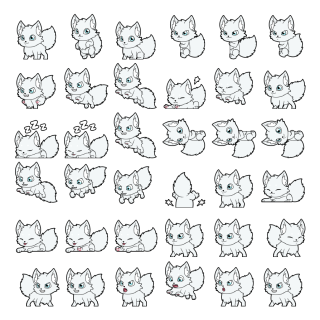 Artic Fox Shimeji Sprite Preview