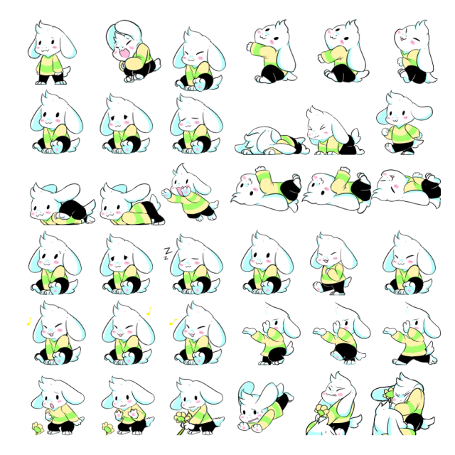 Asriel Shimeji Sprite Preview