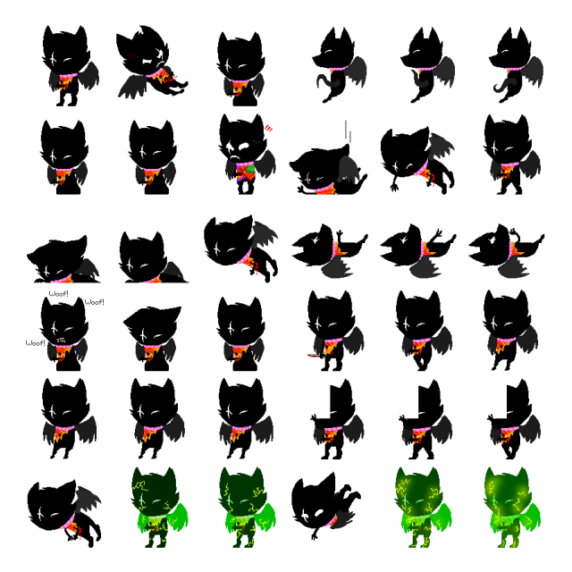 Bec Noir Shimeji Sprite Preview