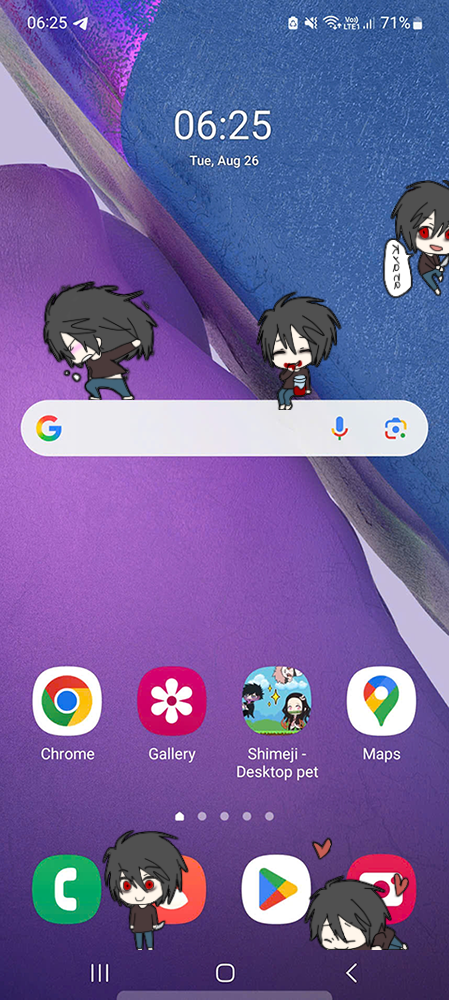 Beyond Birthday Shimeji on Mobile