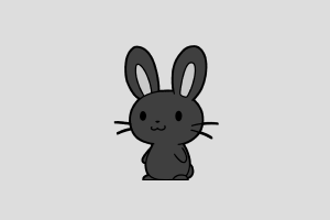 Black Bunny Shimeji featured image – free desktop pet from Animals