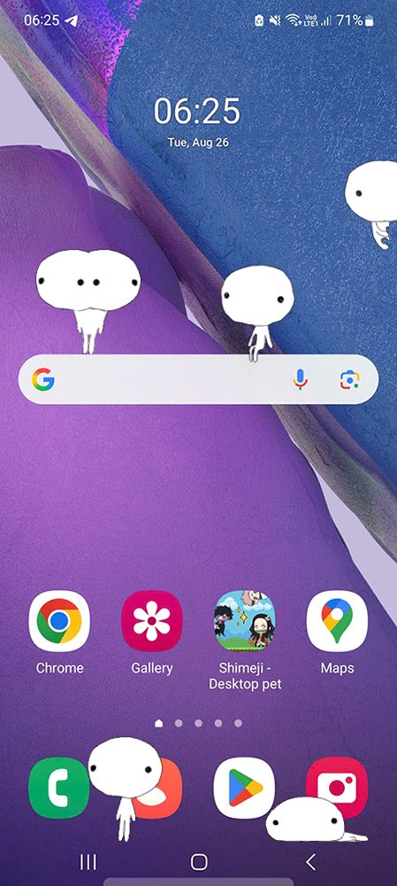Blank Guy Shimeji on Mobile