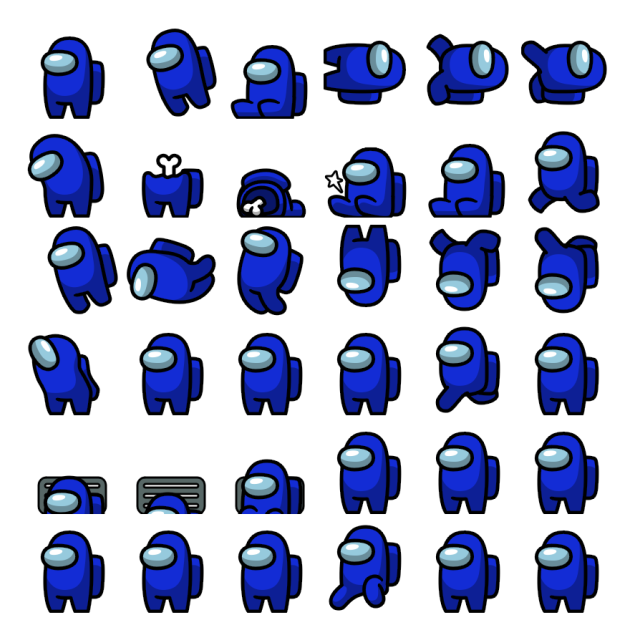 Blue Shimeji Sprite Preview