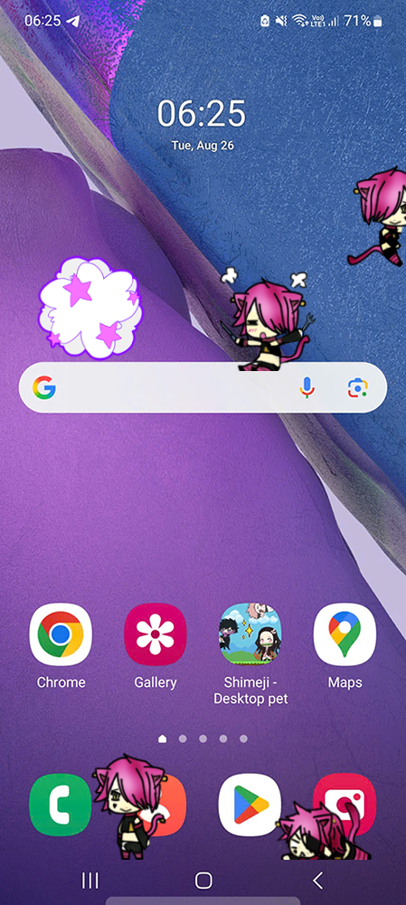 Boris Shimeji on Mobile