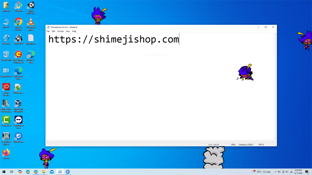 Clopin Trouillefou Shimeji on Desktop