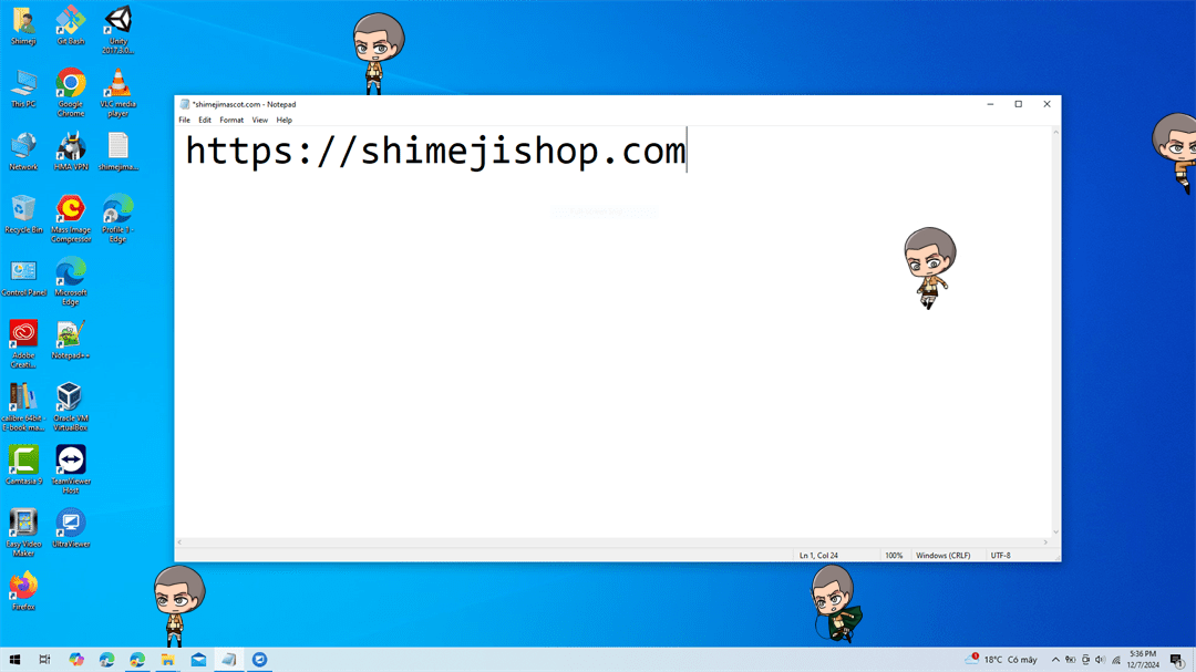 Connie Springer Shimeji on Desktop