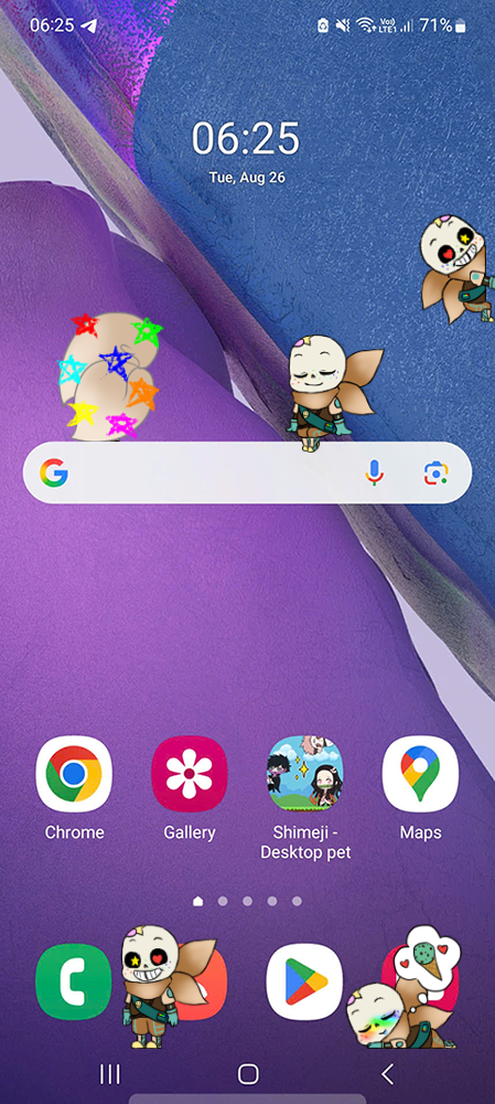 Crayon Sans Shimeji on Mobile