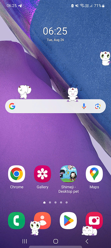 Culumon Shimeji on Mobile