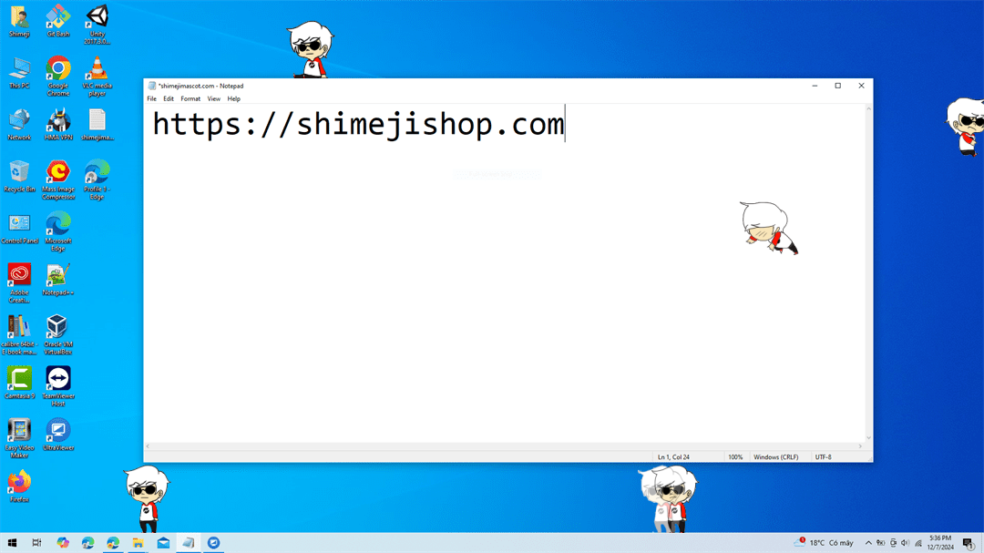 Dave Strider Shimeji on Desktop