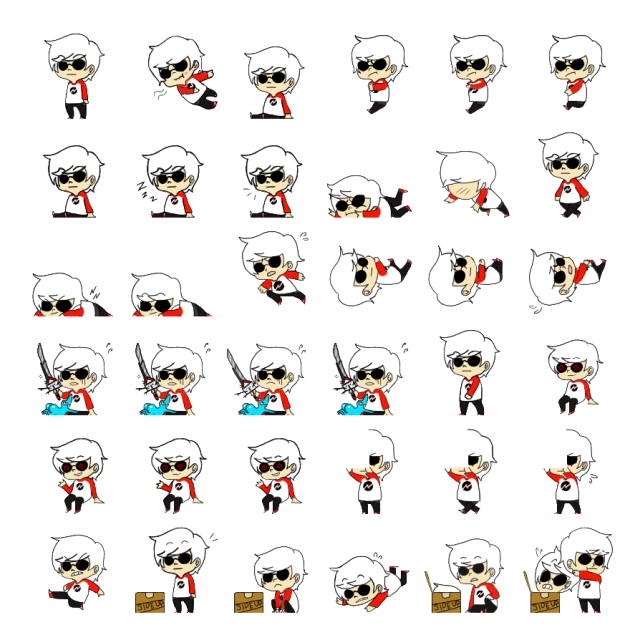 Dave Strider Shimeji Sprite Preview