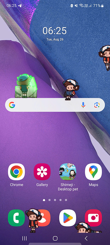 Dipper Pines Shimeji on Mobile