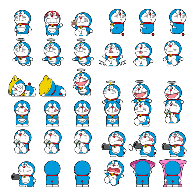 Doraemon Shimeji Sprite Preview