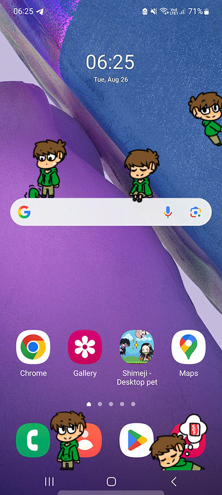 Edd Shimeji on Mobile