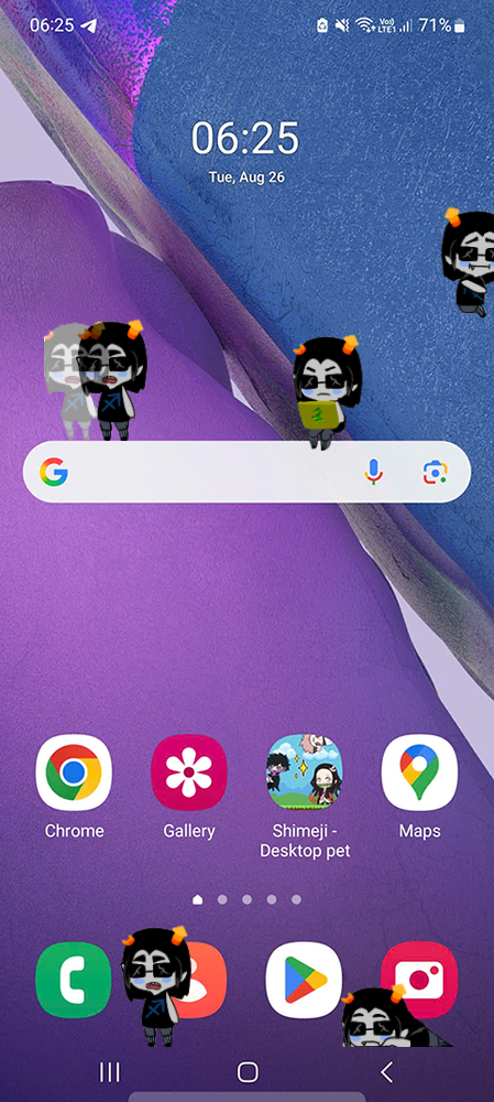 Equius Shimeji on Mobile