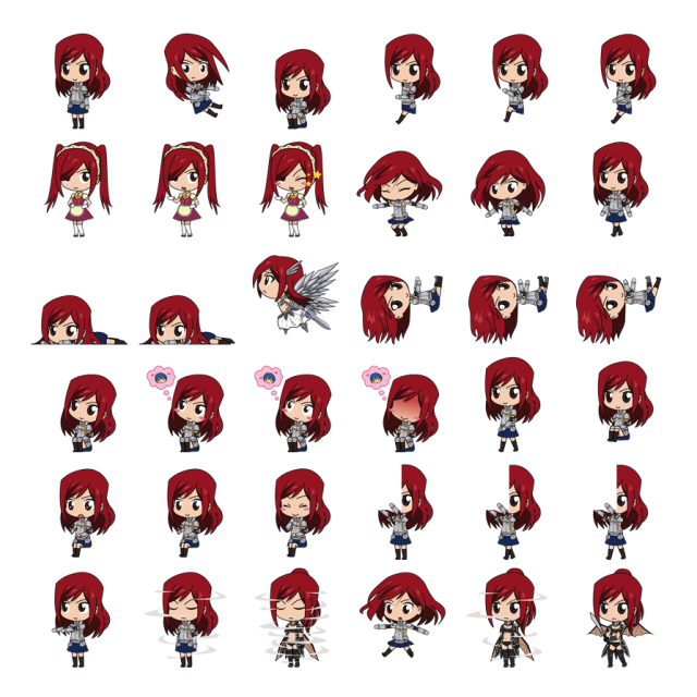 Erza Scarlet Shimeji Sprite Preview