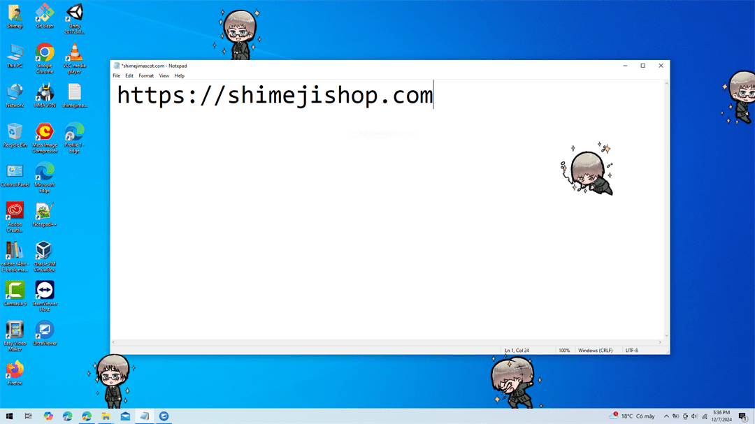 Estonia Shimeji on Desktop