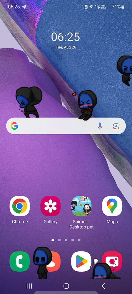 Eyeless Jack Shimeji on Mobile