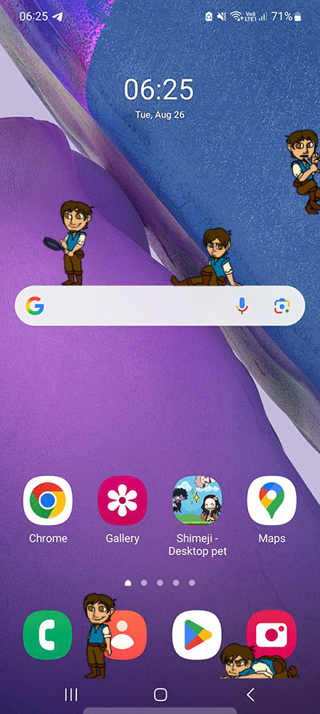 Flynn Rider Shimeji on Mobile