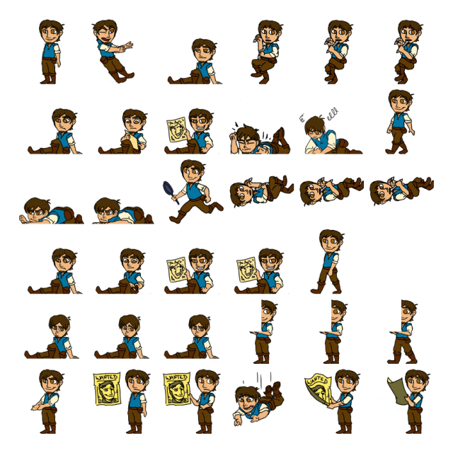 Flynn Rider Shimeji Sprite Preview