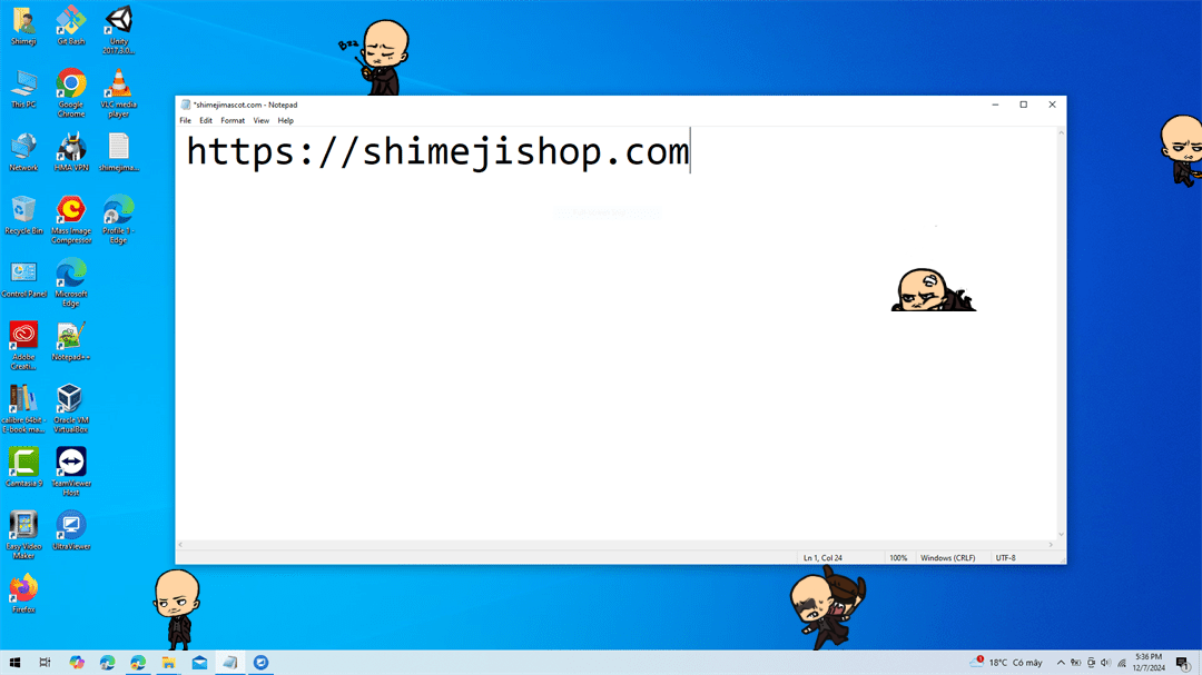 Fontaine Shimeji on Desktop