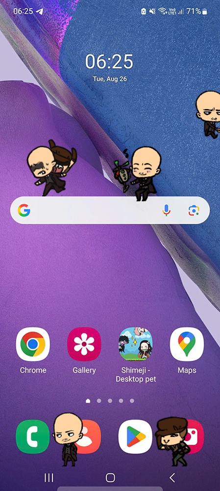 Fontaine Shimeji on Mobile