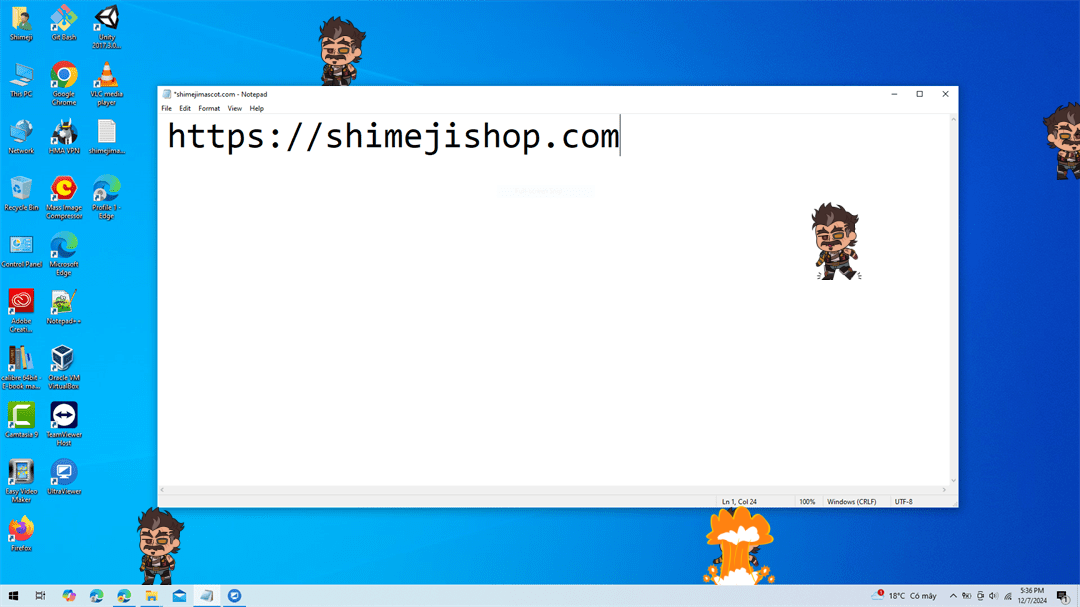 Fuse Shimeji on Desktop