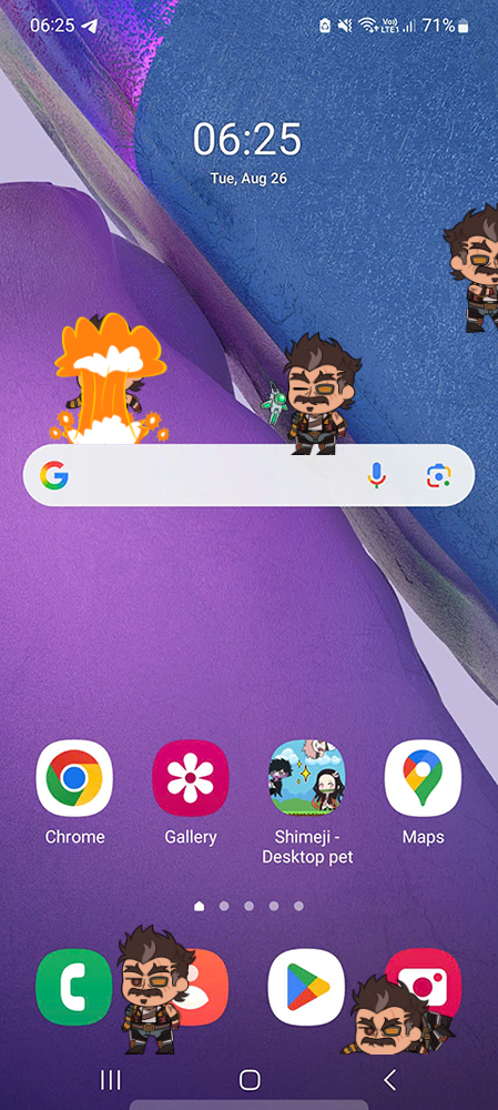 Fuse Shimeji on Mobile