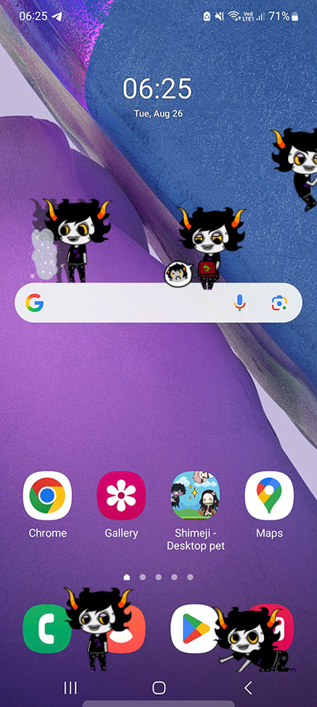Gamzee Makara Shimeji on Mobile