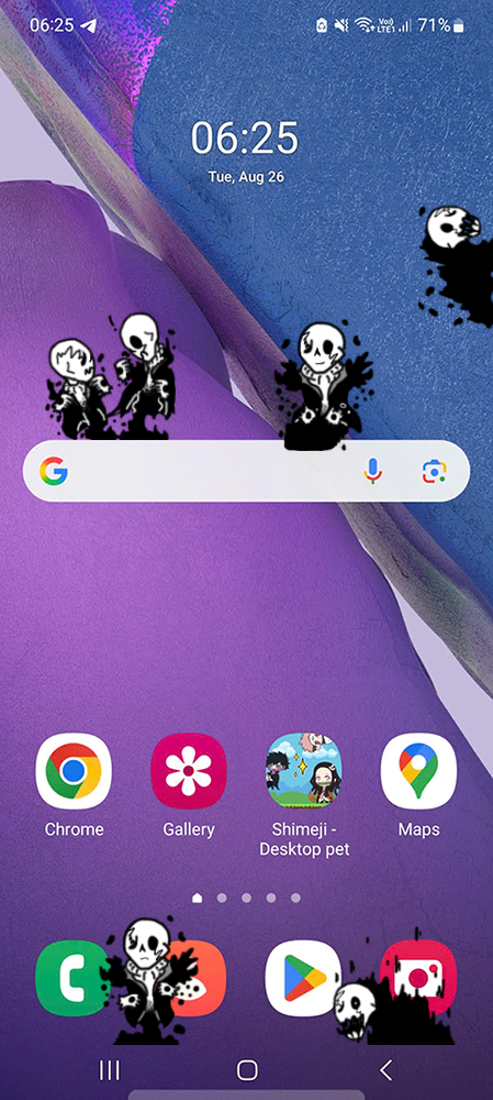 Gaster Sans Shimeji on Mobile