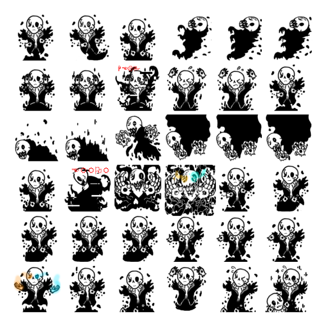 Gaster Sans Shimeji Sprite Preview