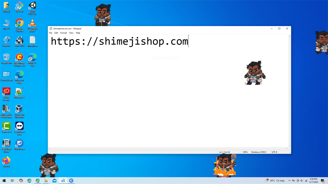 Gibraltar Shimeji on Desktop