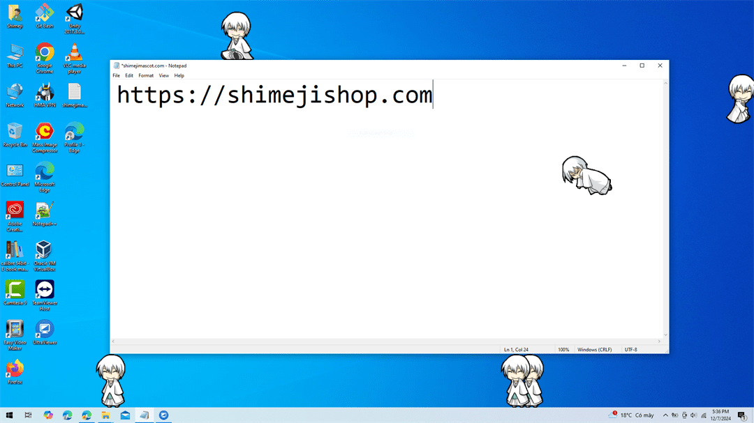 Gin Ichimaru Shimeji on Desktop