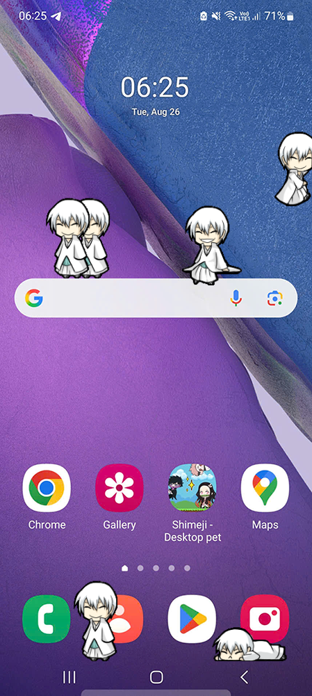 Gin Ichimaru Shimeji on Mobile