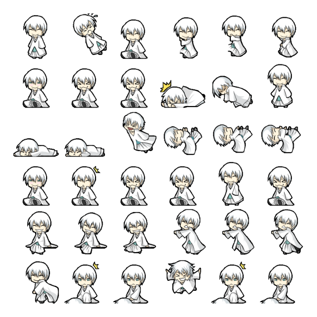 Gin Ichimaru Shimeji Sprite Preview