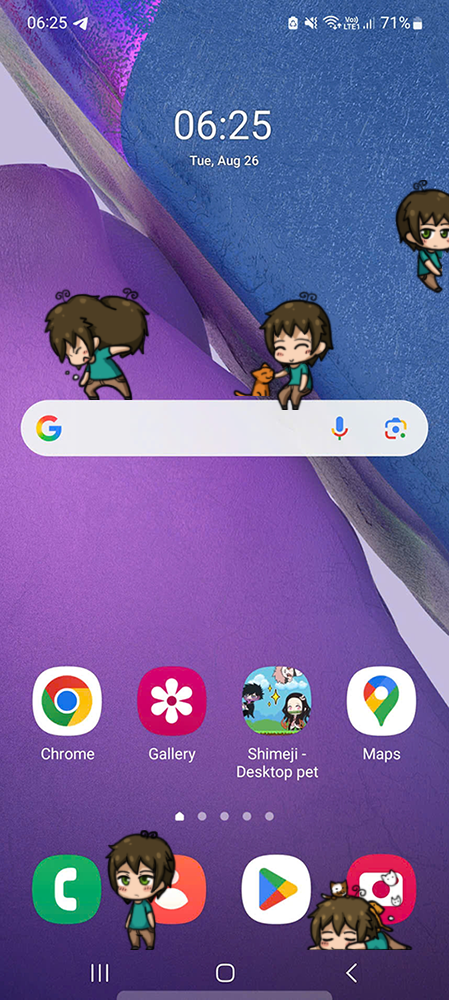 Greece Shimeji on Mobile