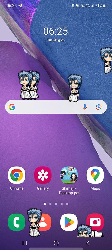 Grimmjow Shimeji on Mobile