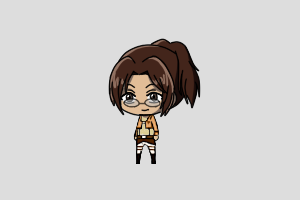 Hanji Zoe Shimeji featured image – free desktop pet from Attack on Titan
