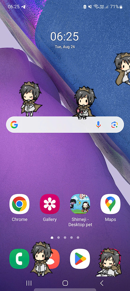 Hibiya Orihara Shimeji on Mobile