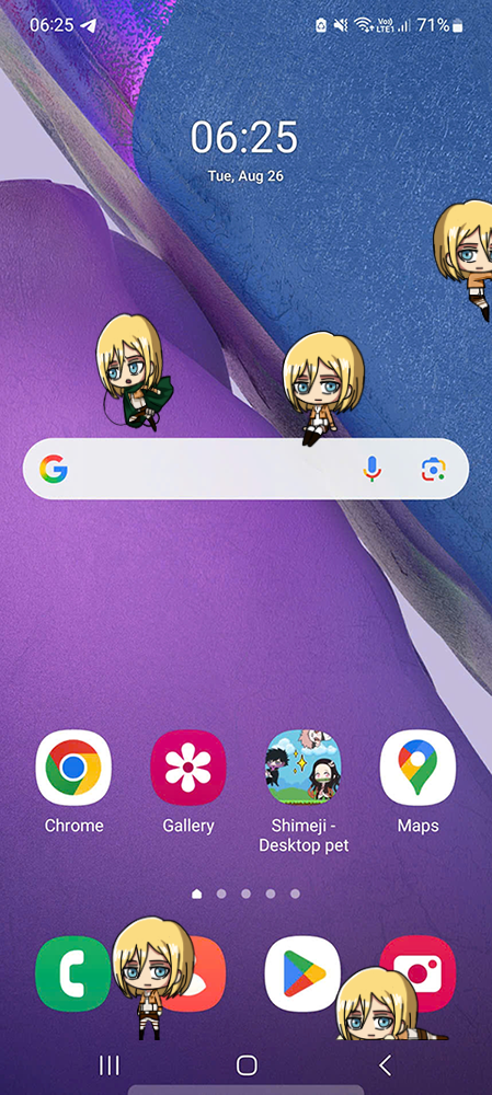 Historia Reiß Shimeji on Mobile