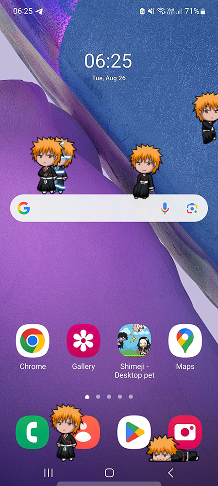 Ichigo Shimeji on Mobile