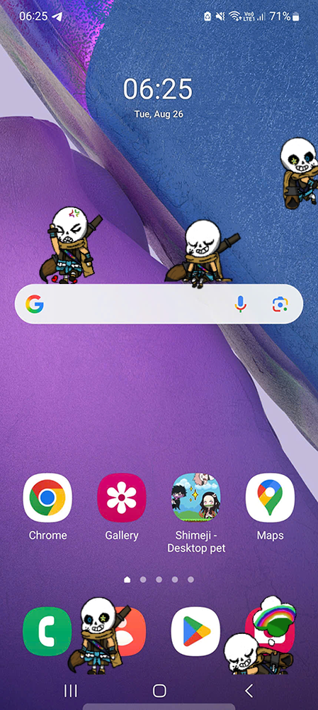 Ink Sans Shimeji on Mobile