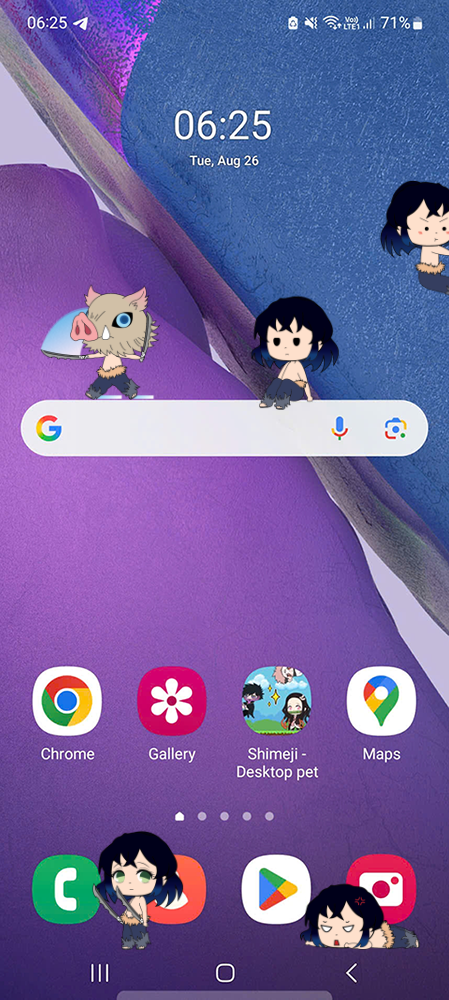 Inosuke Hashibira Shimeji on Mobile